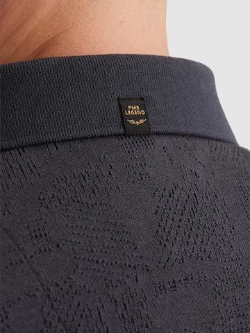 PME Legend T-shirt 'Polo shirt with allover jacquard pattern' i grå