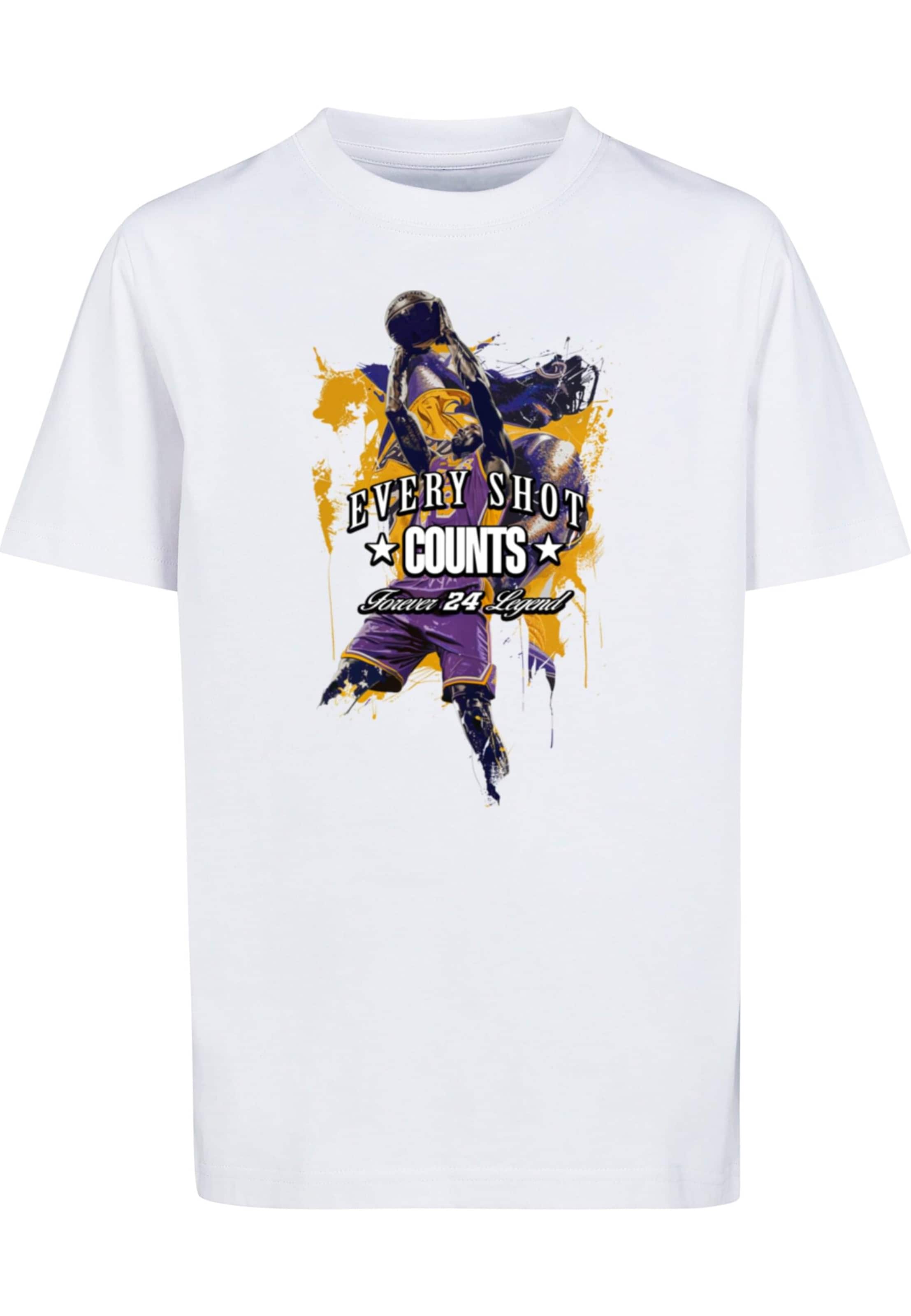 Mister Tee T-Shirt 'Every Shot Counts' in Weiß: Vorderseite