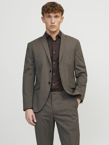 JACK & JONES Slim fit Blazer 'FRANCO' in Brown: front