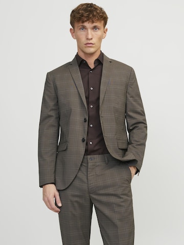 JACK & JONES Slim fit Suit Jacket 'FRANCO' in Brown: front