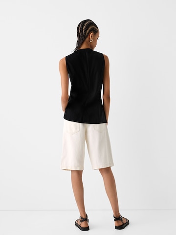Bershka Suit vest in Black