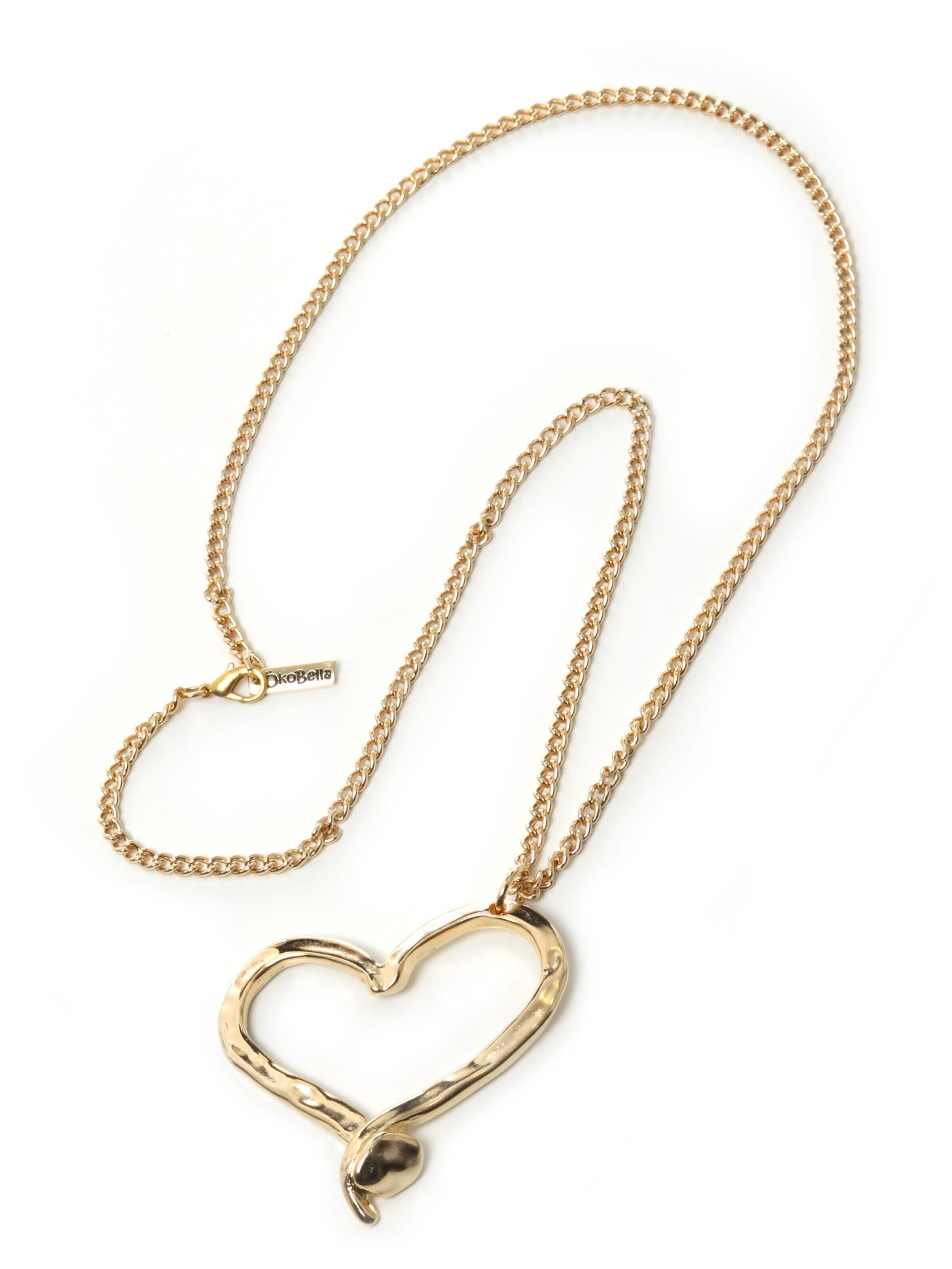 COLLEZIONE ALESSANDRO Necklace 'Herz Me' in Gold: front