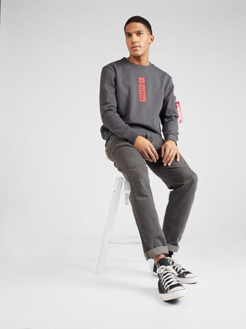 ALPHA INDUSTRIES - Sweatshirt em cinzento