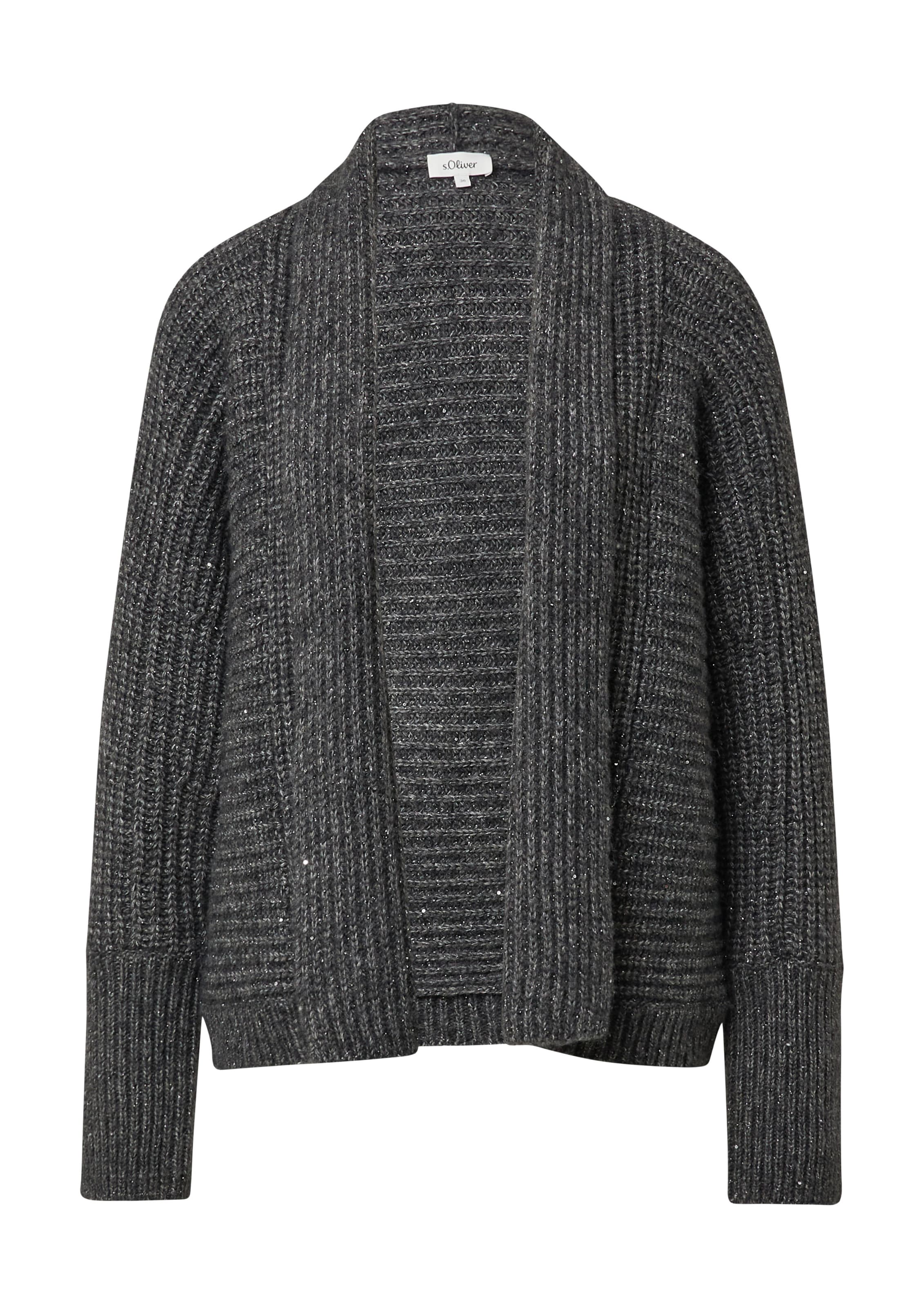 s.Oliver Πλεκτή ζακέτα σε γκρι: μπροστά