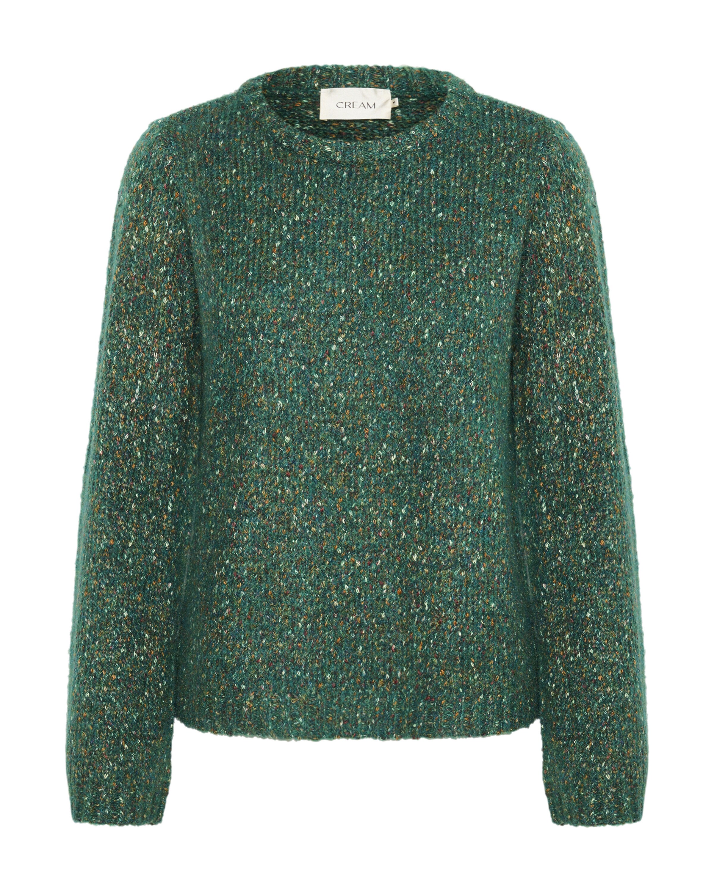 Cream Sweater 'Kiara' in Green: front