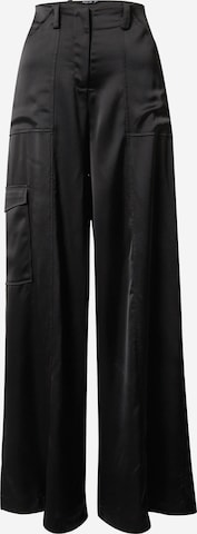Nasty Gal Loose fit Cargo trousers in Black: front