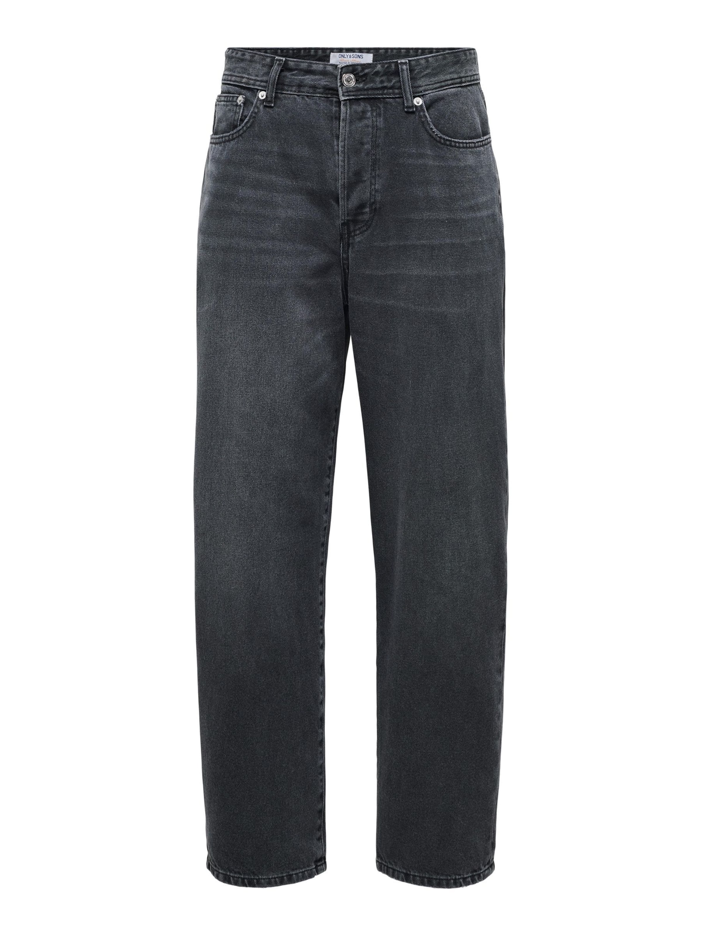 Only & Sons Regular Jeans 'FADE' in Zwart: voorkant