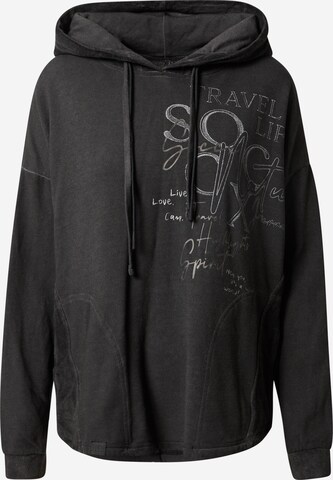 Sweat-shirt Soccx en noir : devant