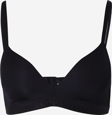 Emporio Armani Triangle Bra in Black: front