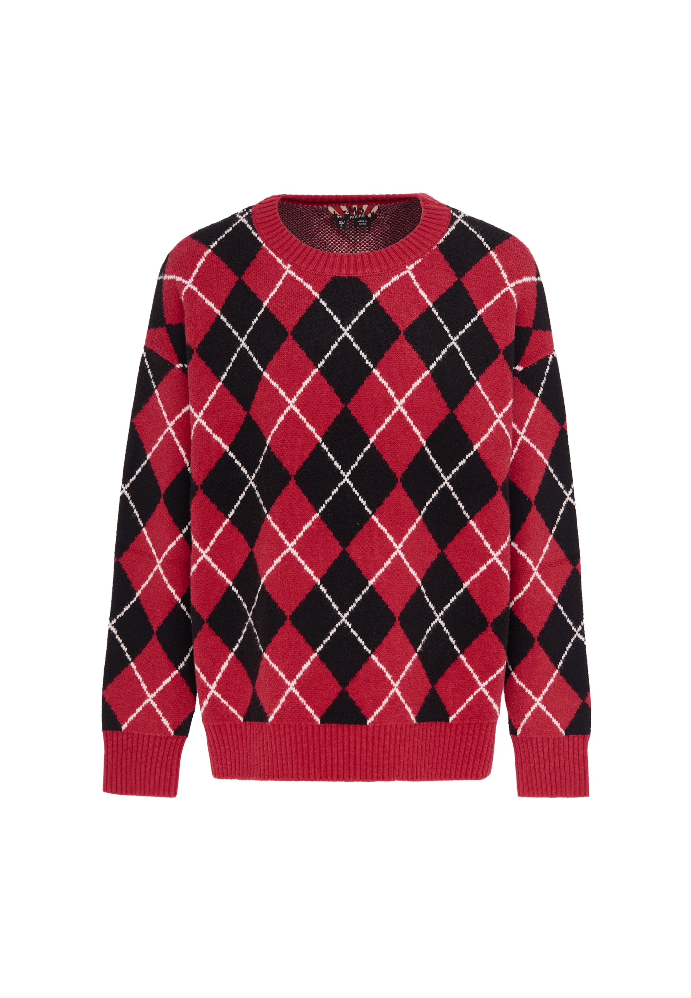 myMo ROCKS Jersey en XS-S en rojo / negro / blanco, Vista del producto