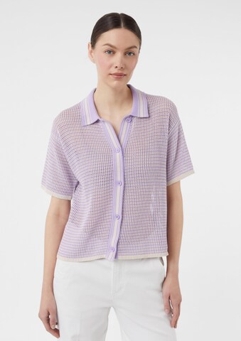 comma casual identity Gebreid vest in Lila: voorkant