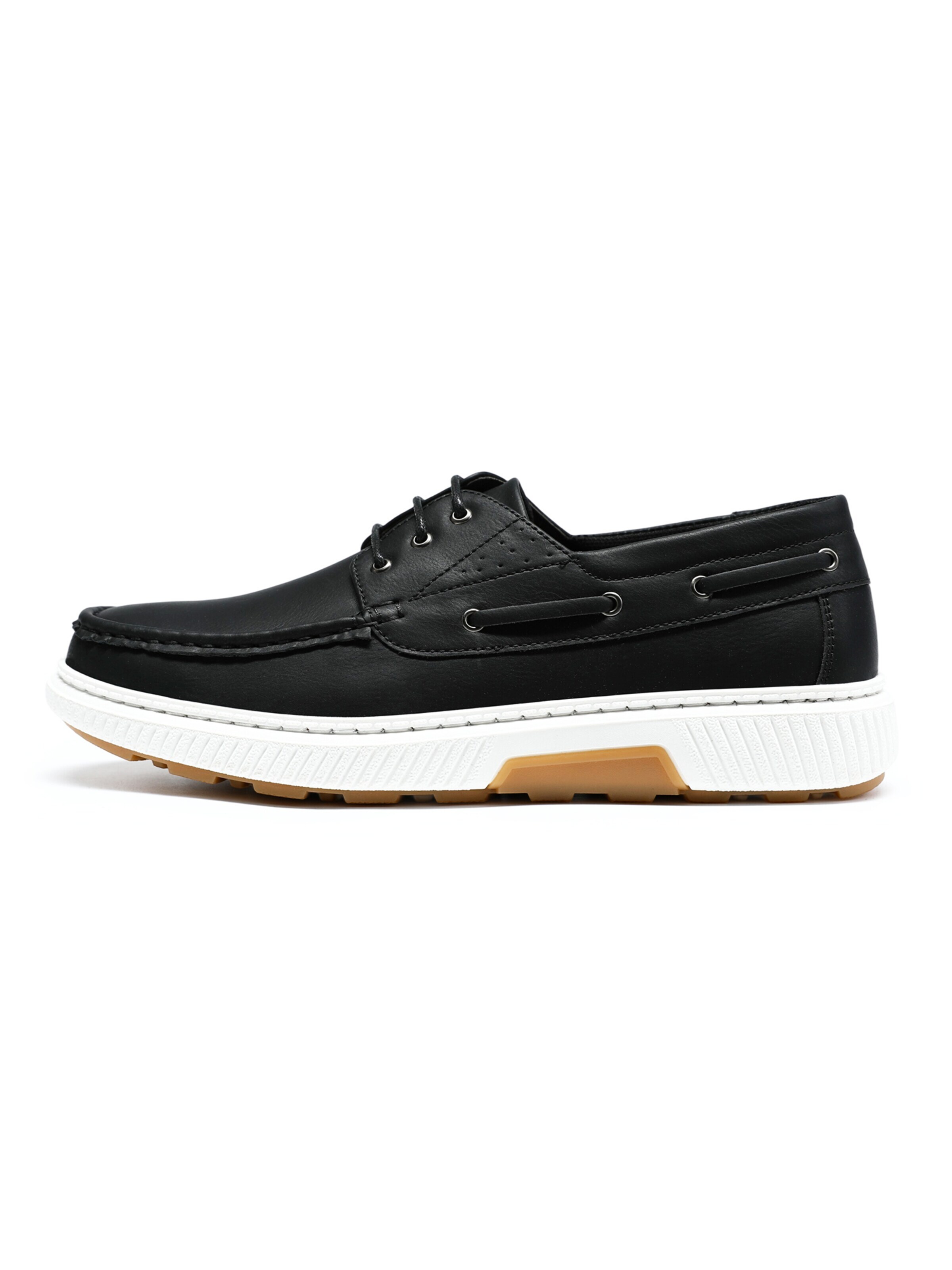 ALLTHEMEN Lace-Up Shoes 'Einfach' in Black