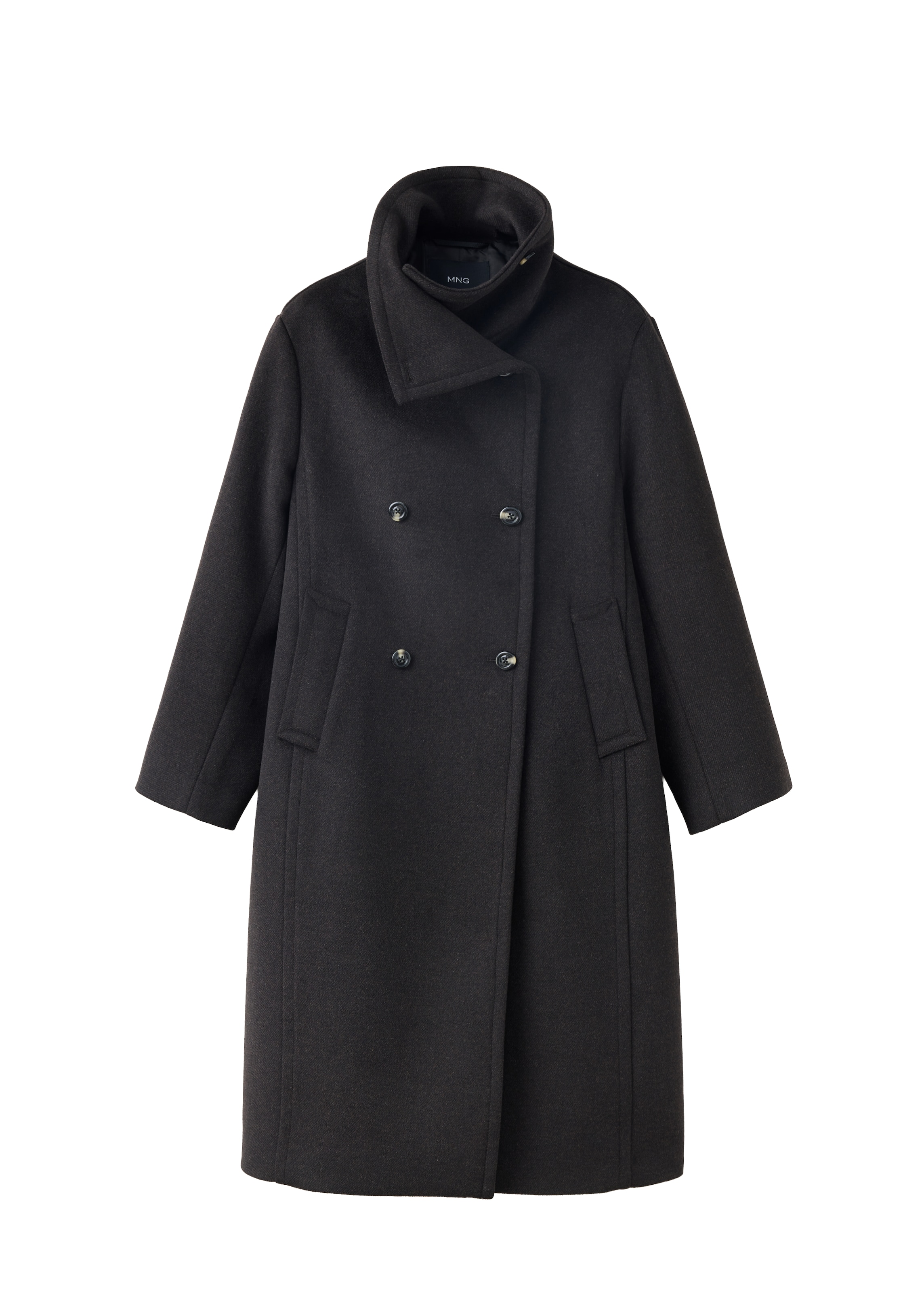 MANGO Mantel 'MAREA' in Schwarz: Vorderseite