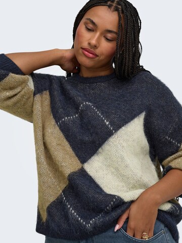 ONLY Carmakoma - Pullover 'CARNOEME' em azul