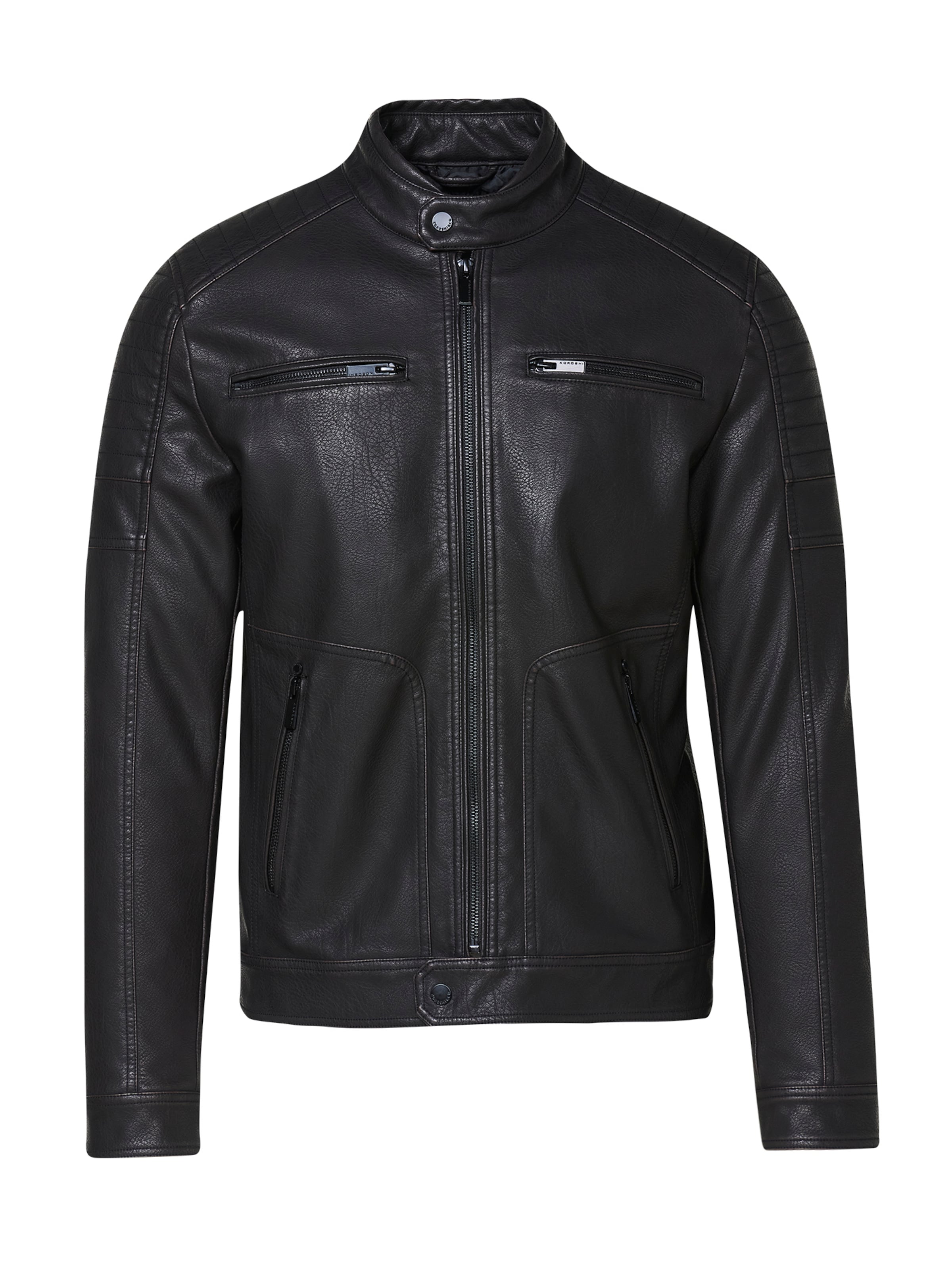 KOROSHI Přechodná bunda – černá: přední strana