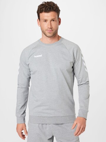 Hummel Sportsweatshirt in Grijs: voorkant