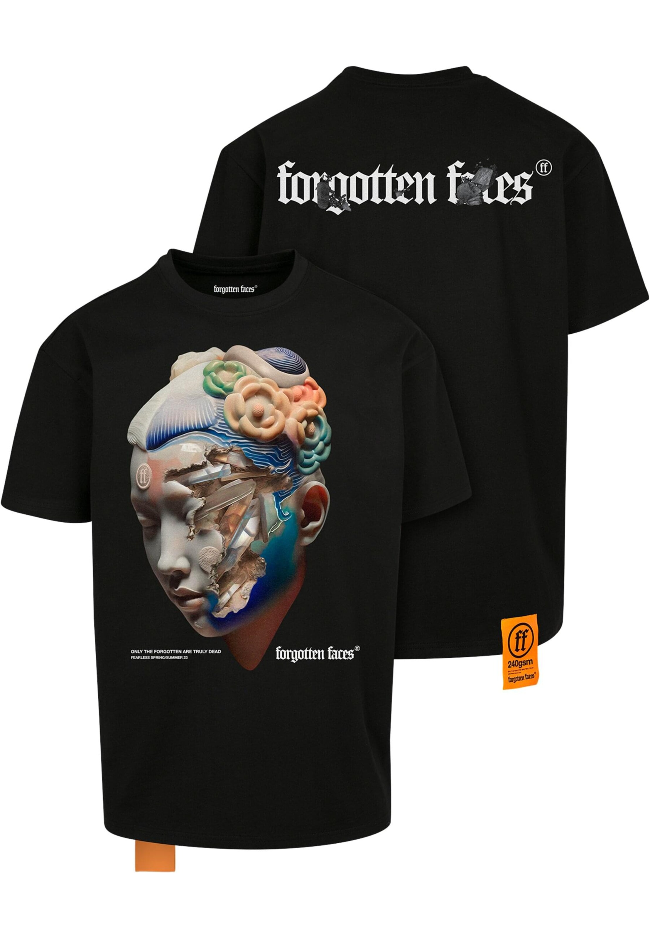 Forgotten Faces Shirt 'Kintsugi' in Zwart