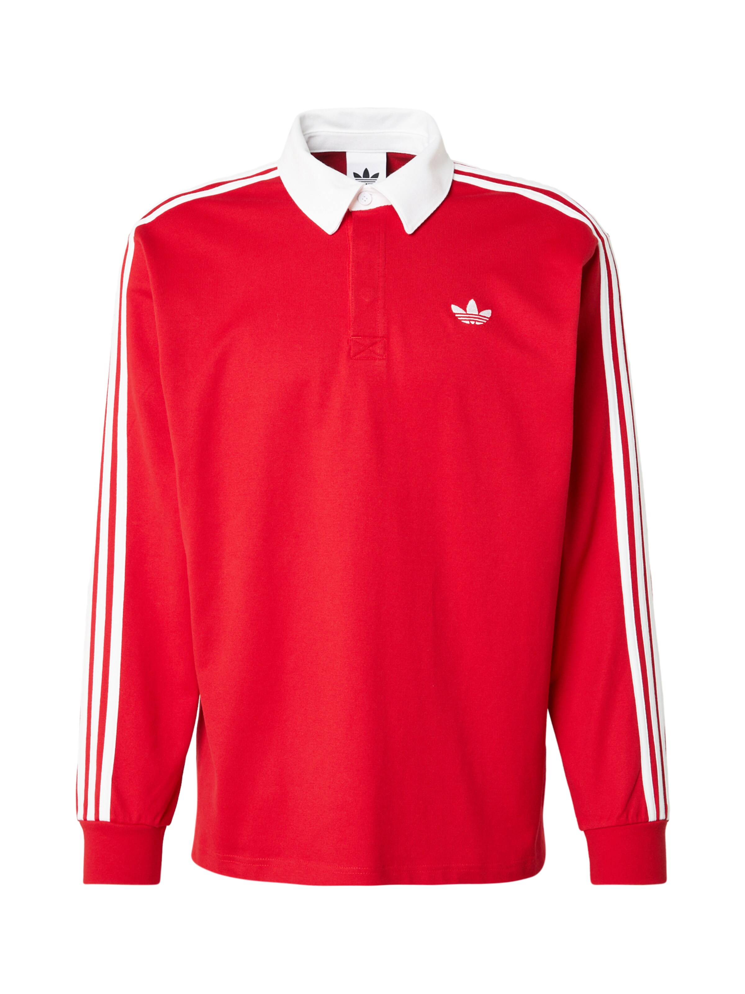 ADIDAS ORIGINALS Poloshirt in XS in rot / weiß, Produktansicht