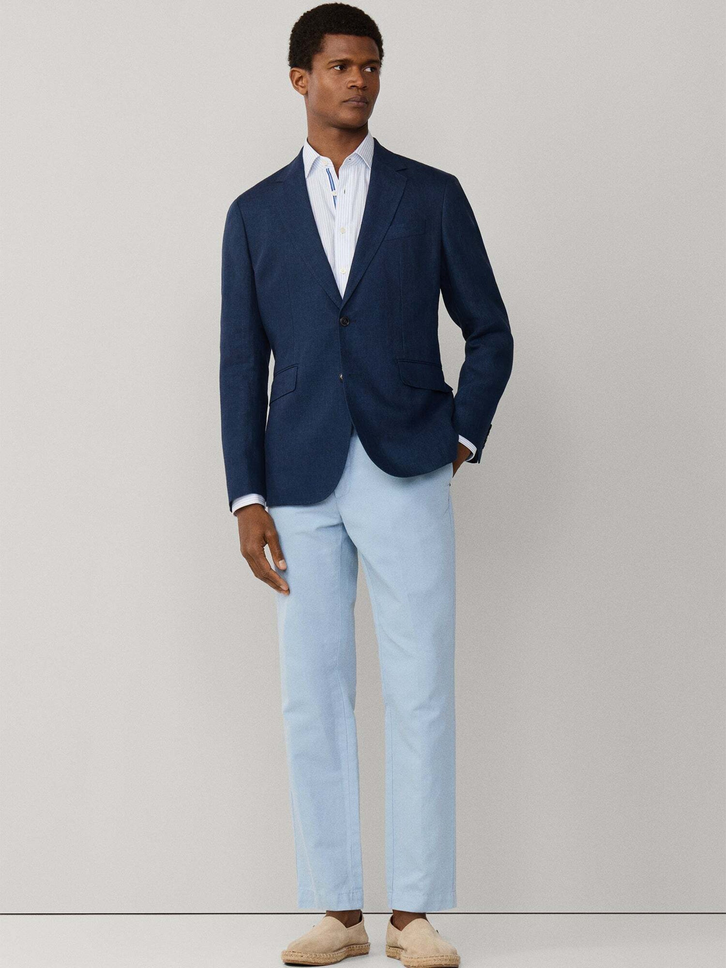 Hackett London Regular fit Suit Jacket 'DELAVE HOPSACK' in Navy