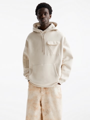 Pull&Bear Sweatshirt i beige: forside