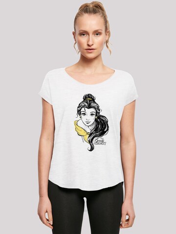 F4NT4STIC T-Shirt 'Belle Sketch' in Weiß: predná strana