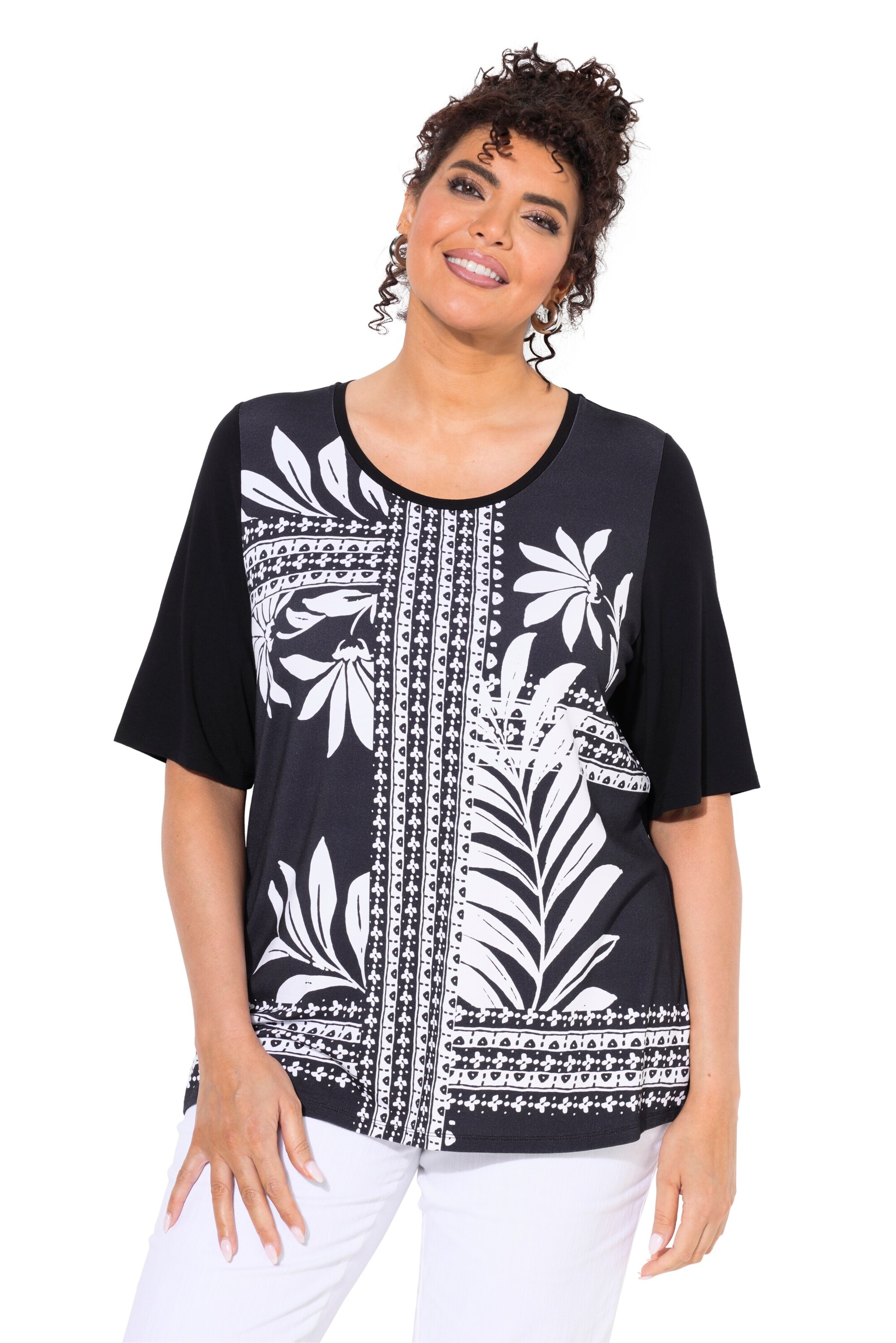 Ulla Popken Shirt in Black: front