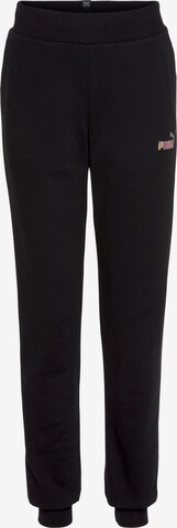 PUMA Tapered Pants in Black: front