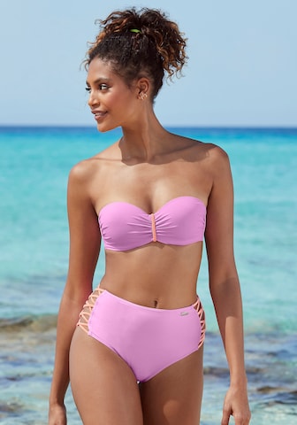 VENICE BEACH T-shirt Bikini top in Purple: front