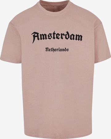 Merchcode T-Shirt 'Amsterdam' in Pink: predná strana