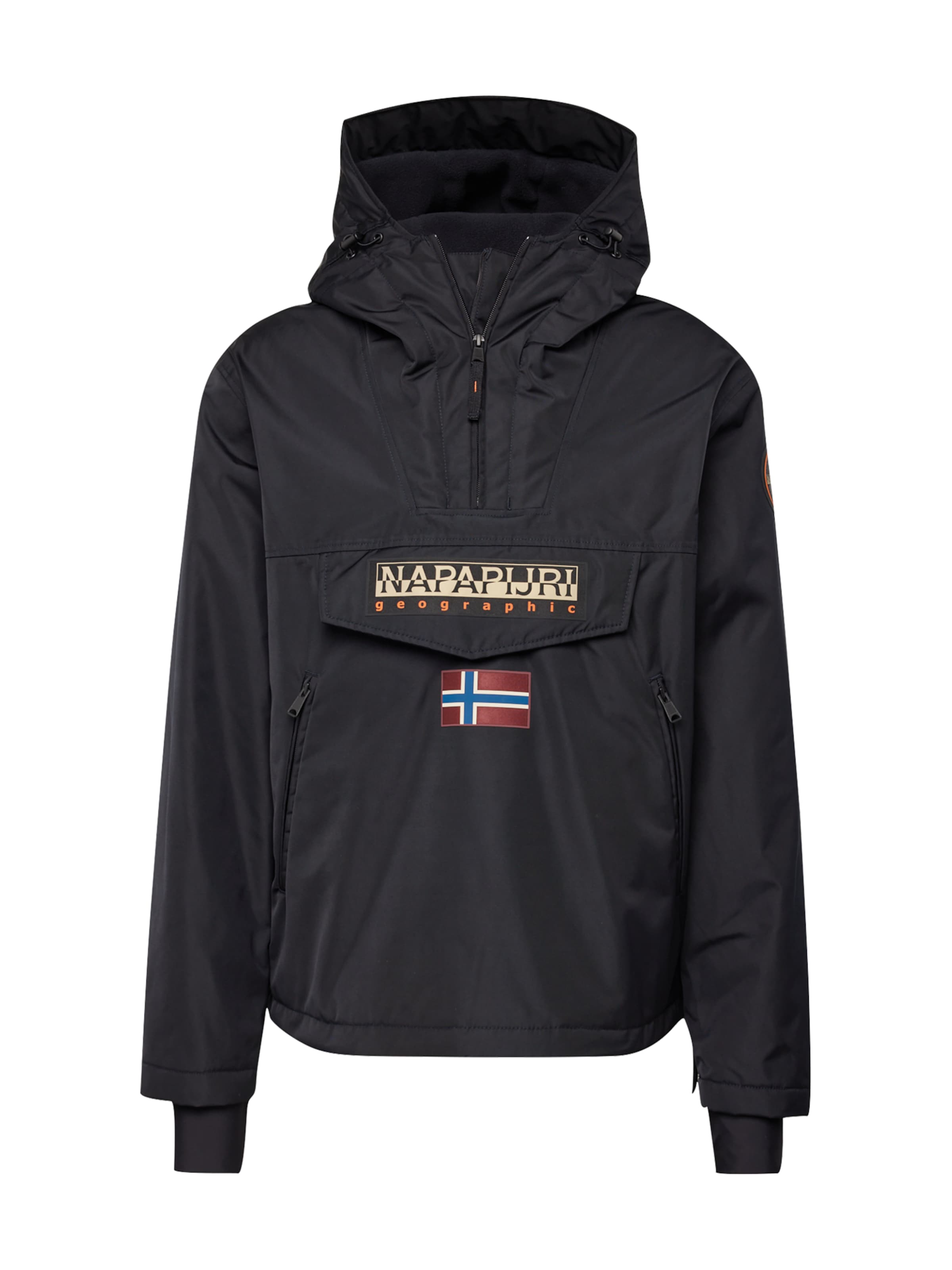 NAPAPIJRI Φθινοπωρινό και ανοιξιάτικο μπουφάν σε μαύρο: μπροστά