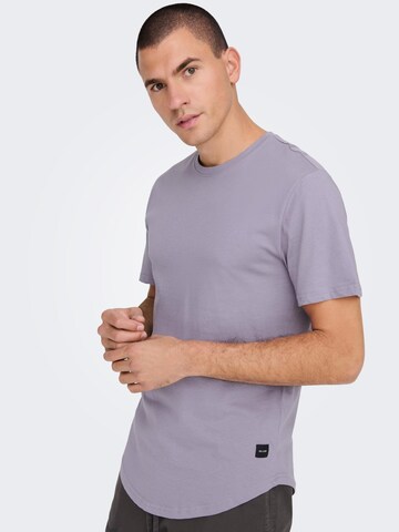 Only & Sons - Regular Fit Camisa 'Matt' em roxo