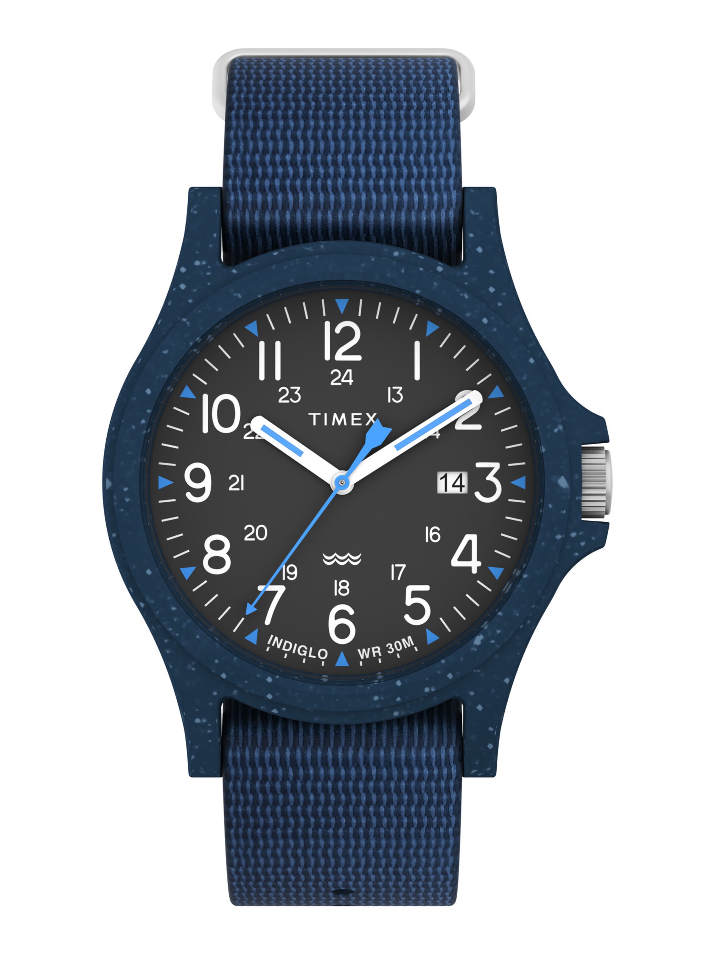 Montre à affichage analogique TIMEX en bleu : devant