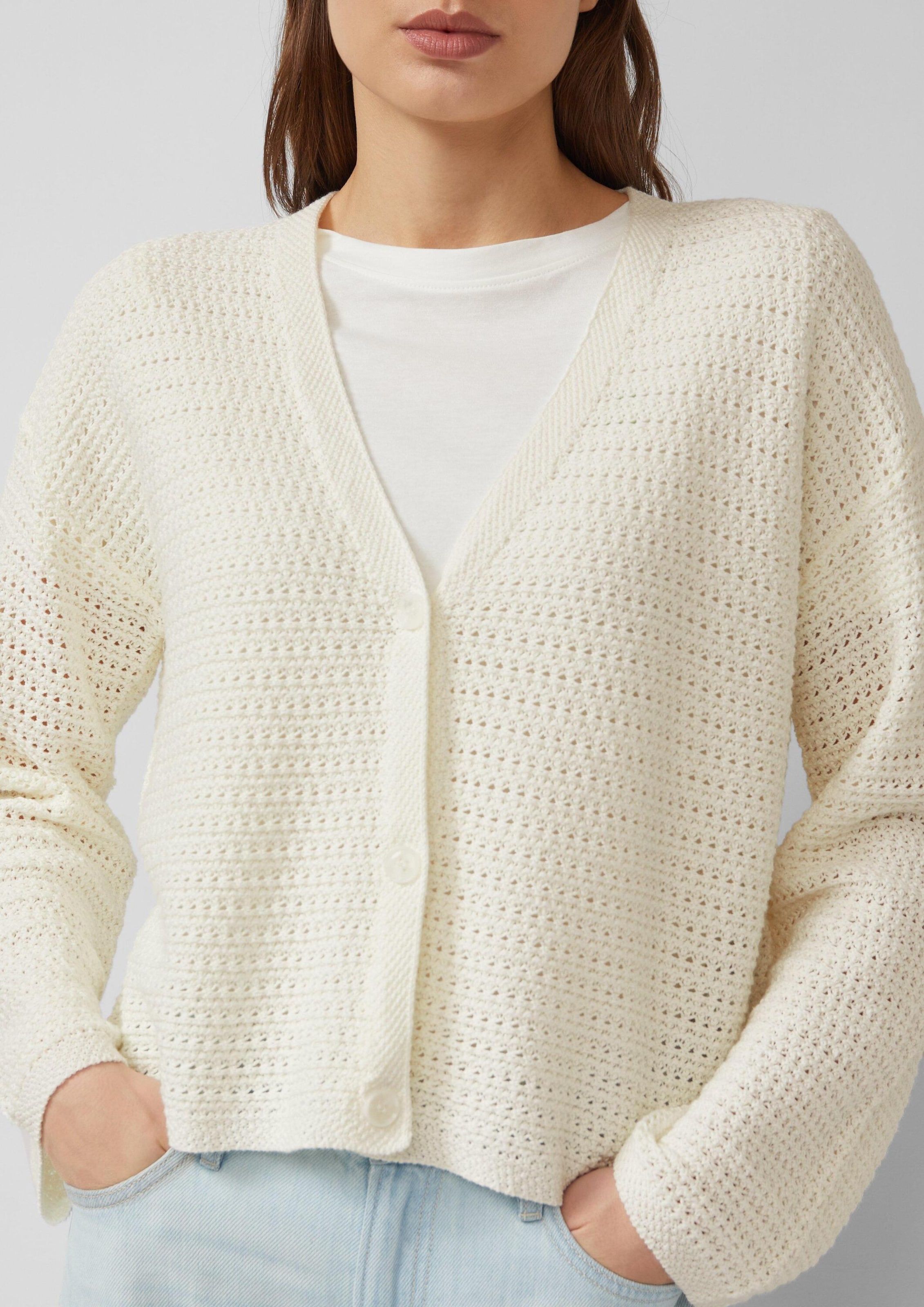 s.Oliver Strickjacke in Beige