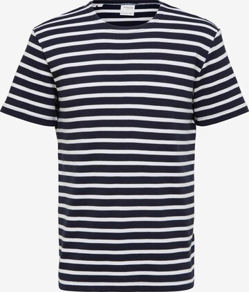 T-Shirt 'Briac' SELECTED HOMME en bleu : devant