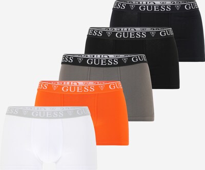 GUESS Boxershorts in dunkelgrau / orange / schwarz / weiß, Produktansicht
