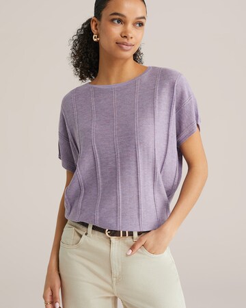 Pulover de la WE Fashion pe mov: față