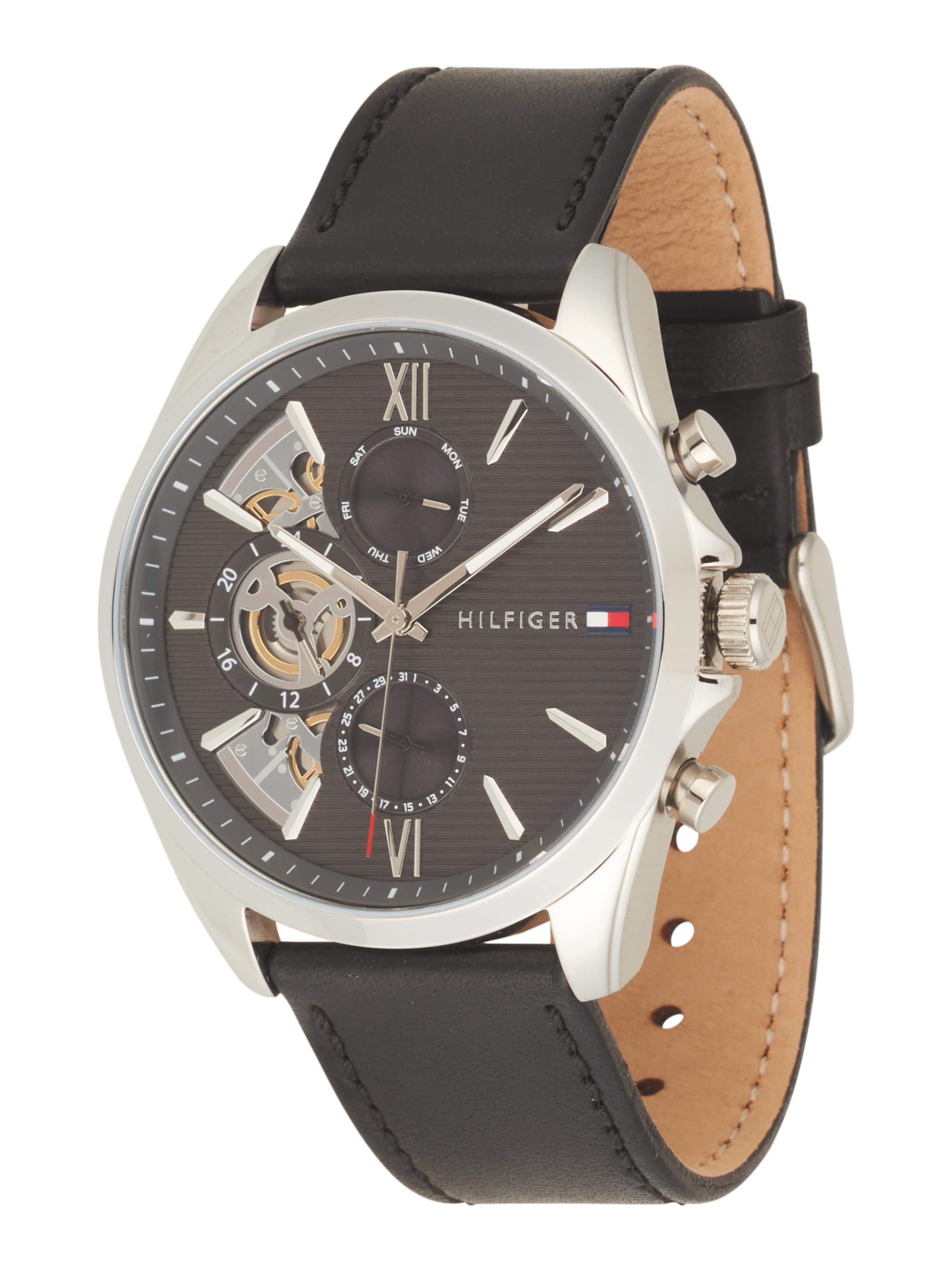 TOMMY HILFIGER Zegarek analogowy 'BAKER' w kolorze czarny: przód