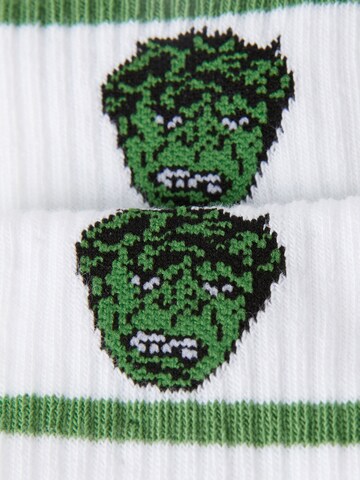 CALZEDONIA Socks 'Marvel | The Hulk' in White