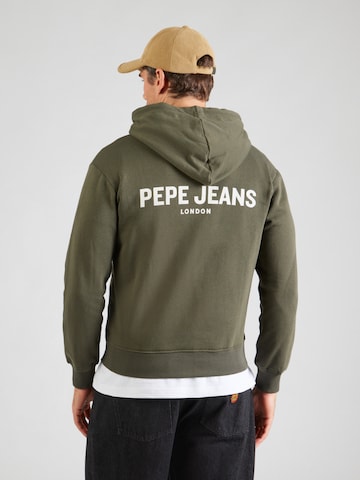 Pepe Jeans Sweatjacke in Grün: Vorderseite