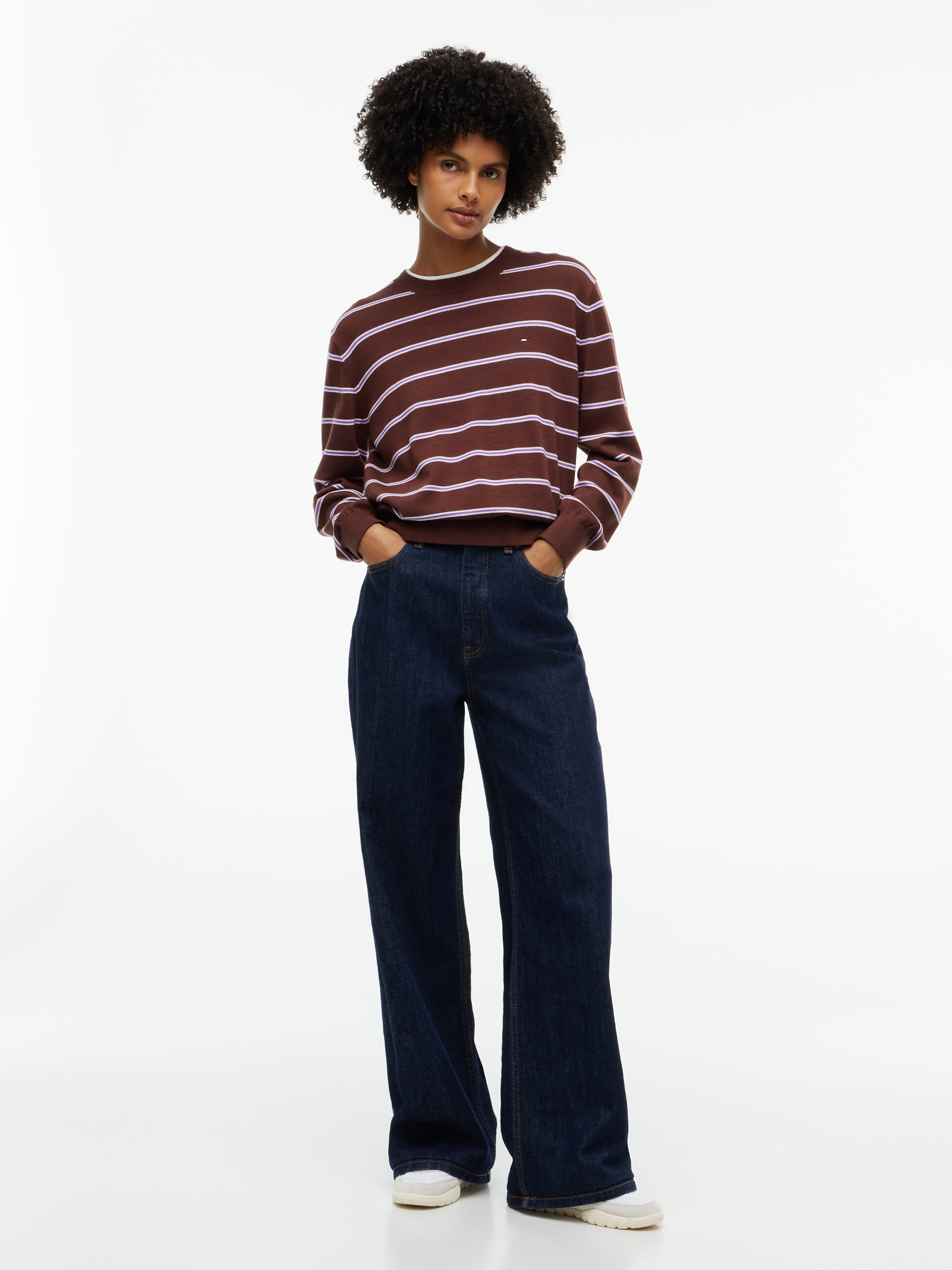 ruda Tommy Jeans Megztinis 'ESSENTIAL': priekis