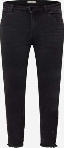 Guido Maria Kretschmer Curvy רגיל ג'ינס 'Paola' בשחור: מלפנים
