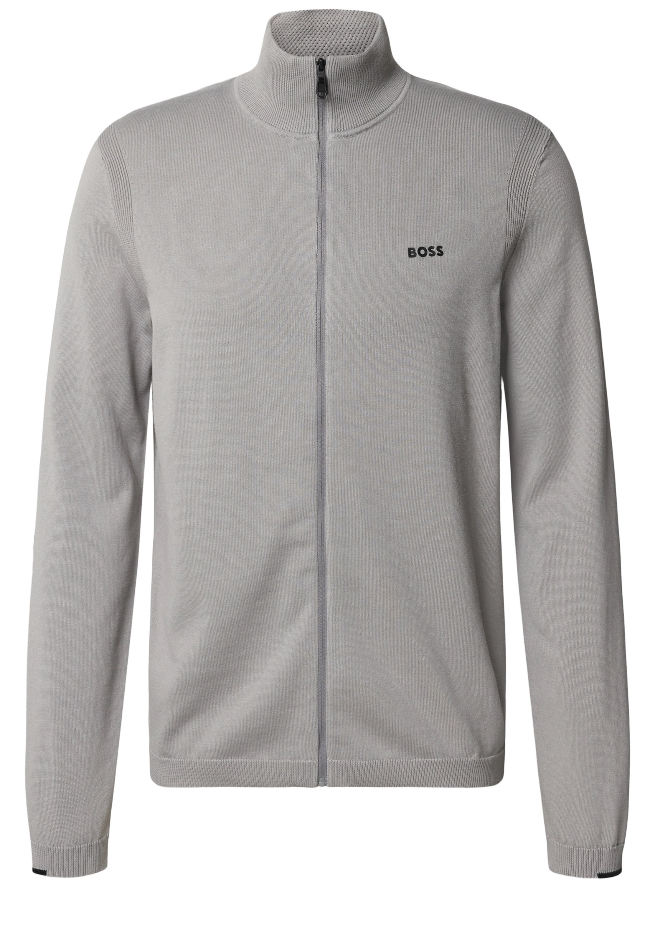 BOSS Strickjacke ' KN_Ever-X ' in Grau: Vorderseite