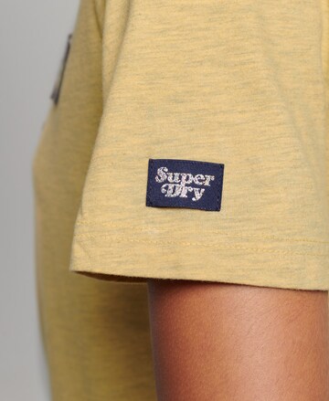 T-shirt 'Vintage Stack' Superdry en jaune