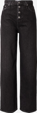 Calvin Klein JeansWide Leg/ Široke nogavice Traperice - crna boja: prednji dio
