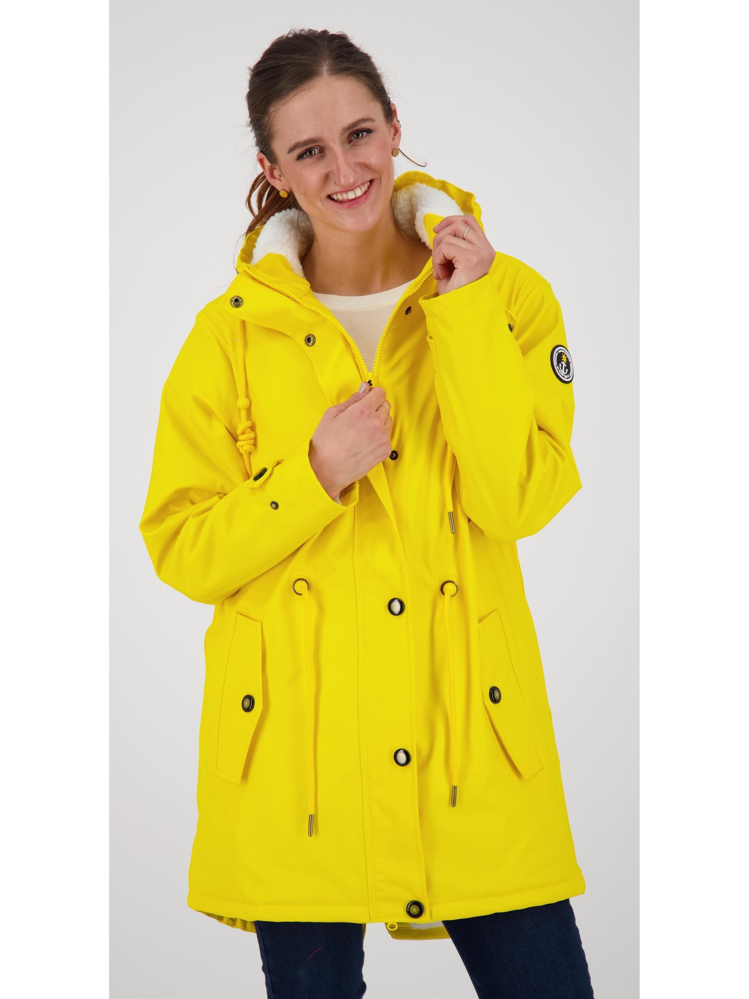 Cappotto funzionale 'Friesennerz ankergluttraum WMN' di ankerglut in giallo: frontale