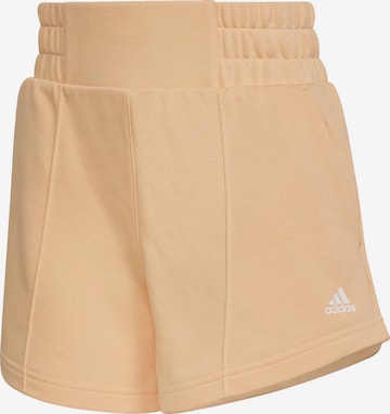 ADIDAS SPORTSWEAR Regular Workout Pants 'Terry' in Orange: front