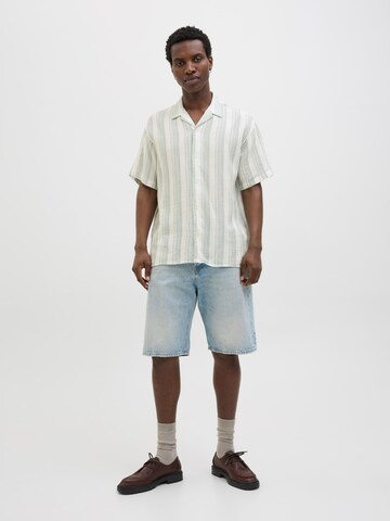 JACK & JONES Comfort Fit Skjorte 'JOREaster Patras' i beige