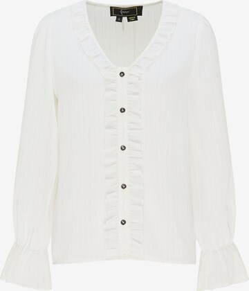 faina Blouse in Wit: voorkant