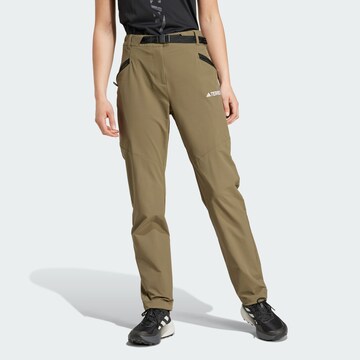 Regular Pantalon outdoor 'Xperior' ADIDAS TERREX en vert : devant