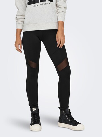 ONLY Skinny Leggingsit 'Sanna' värissä musta: etupuoli